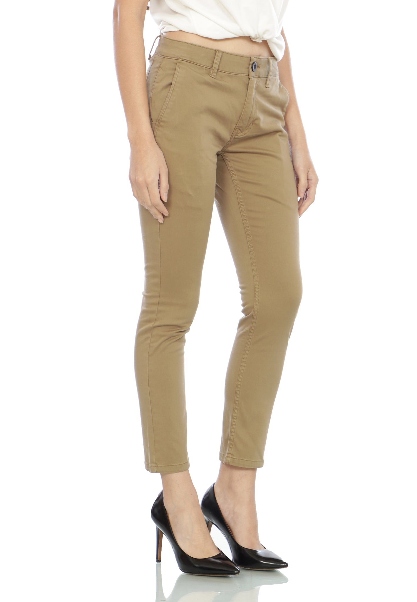 COTTONOLOGY CELANA CHINO WANITA KHAKY